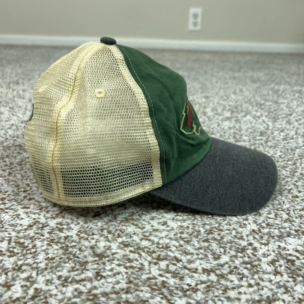 Minnesota‎ Wild Hat Cap Snap Back Mens One Size Green NHL Hockey Old Time Hockey